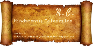 Mindszenty Celesztina névjegykártya